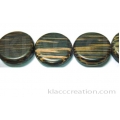 Old Palm Wood Flat Round Beads with Rounded Edge 20mm